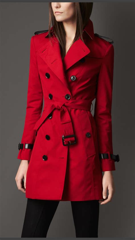 burberry red jackets women's